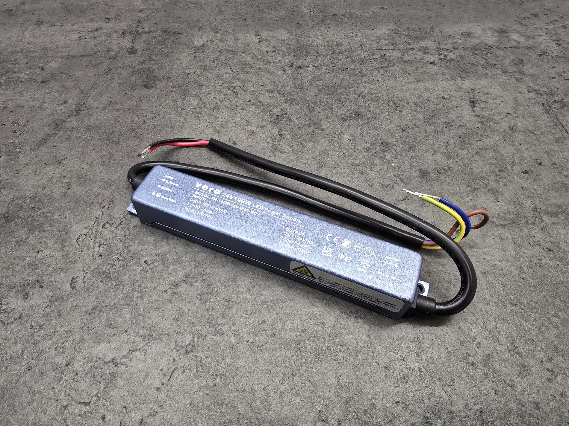 100w 100W Ultra Slim 24V Non-Dimmable LED Driver - IP67 Weatherproof - Image 1