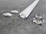 Recessed Slim Aluminium LED Profile (2m) - Architectural Flush-Fit, Max PCB 12mm - Complete with Fixing Accessories - Image 3