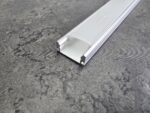 Ultra-Slim Surface Mounted Aluminium LED Profile (1m) - Low Profile Design, Max PCB 12mm - Includes End Caps & Clips - Image 2