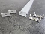 Standard Surface Mounted Aluminium LED Profile (2m) - Wide Channel, Max PCB 20mm - Complete with Fixing Accessories - Image 2