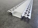 Plaster-In Wide Aluminium LED Profile (2m) - Architectural Trimless Finish, Max PCB 27mm - Complete with Fixings - Image 3