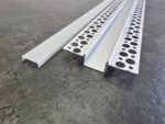 Plaster-In Standard Aluminium LED Profile (2m) - Architectural Trimless Finish, Max PCB 17mm - Complete with Fixings - Image 2